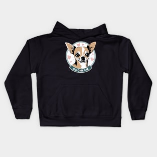 Dog Mom Cute Smiling Chihuahua Kids Hoodie